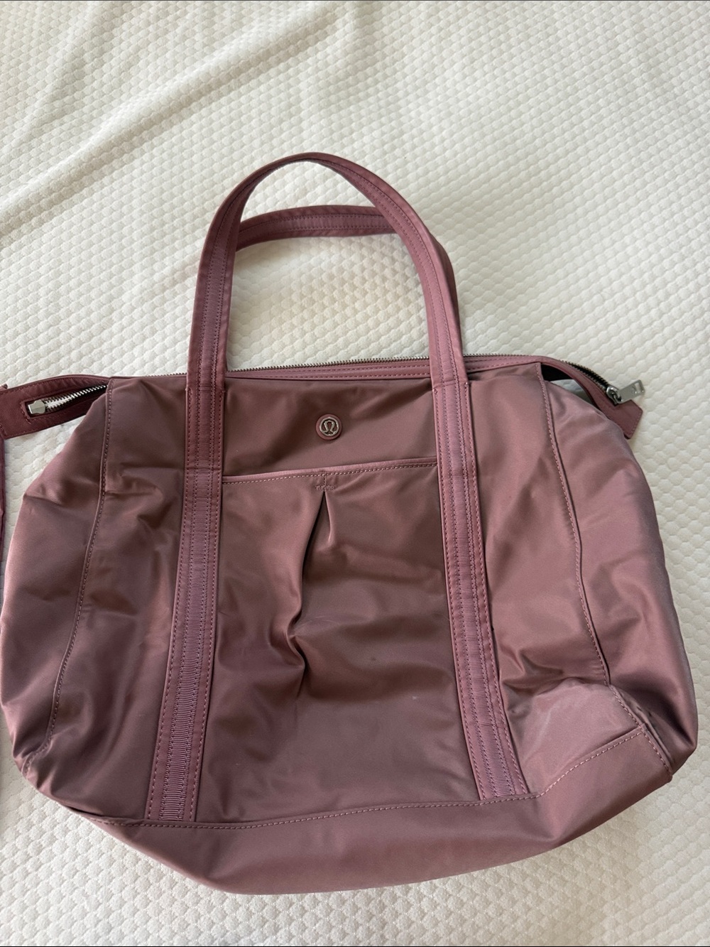 lululemon athletica mauve-pink tote bag
